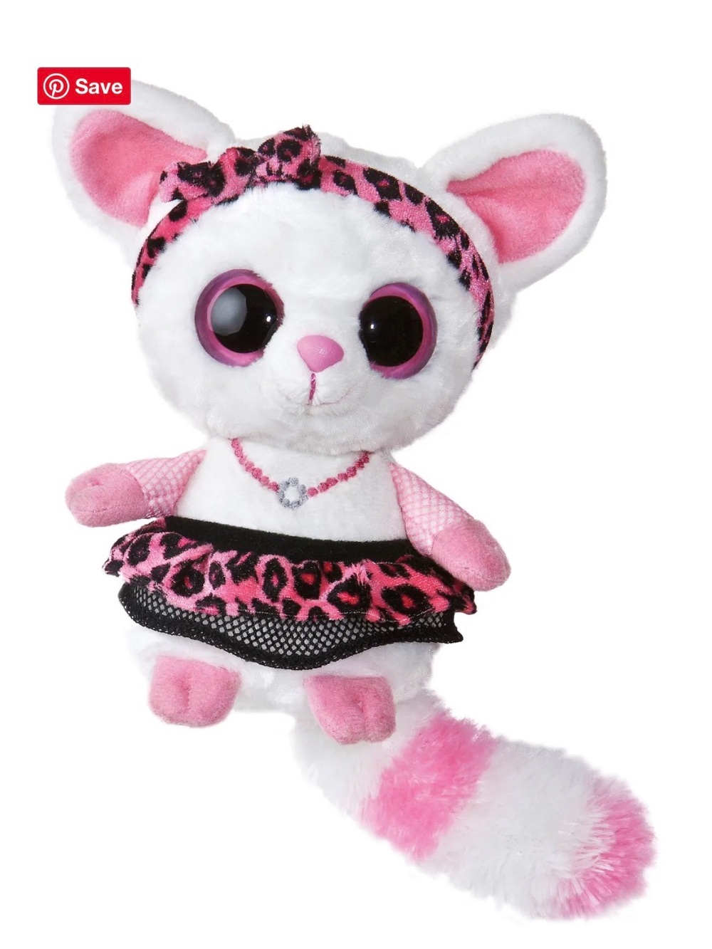 AURORA YooHoo & Friends Pammee Lemur Plush Leopard Dress Squeeze Me Sound 6"